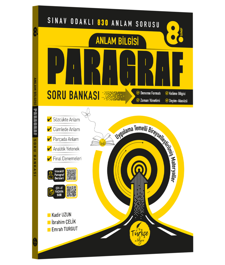 8. SINIF ANLAM BİLGİSİ  PARAGRAF KİTABI TANITIM